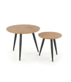 MENTONA 2 COFFEE TABLES, SET OF 2 PCS. GOLDEN OAK / BLACK order